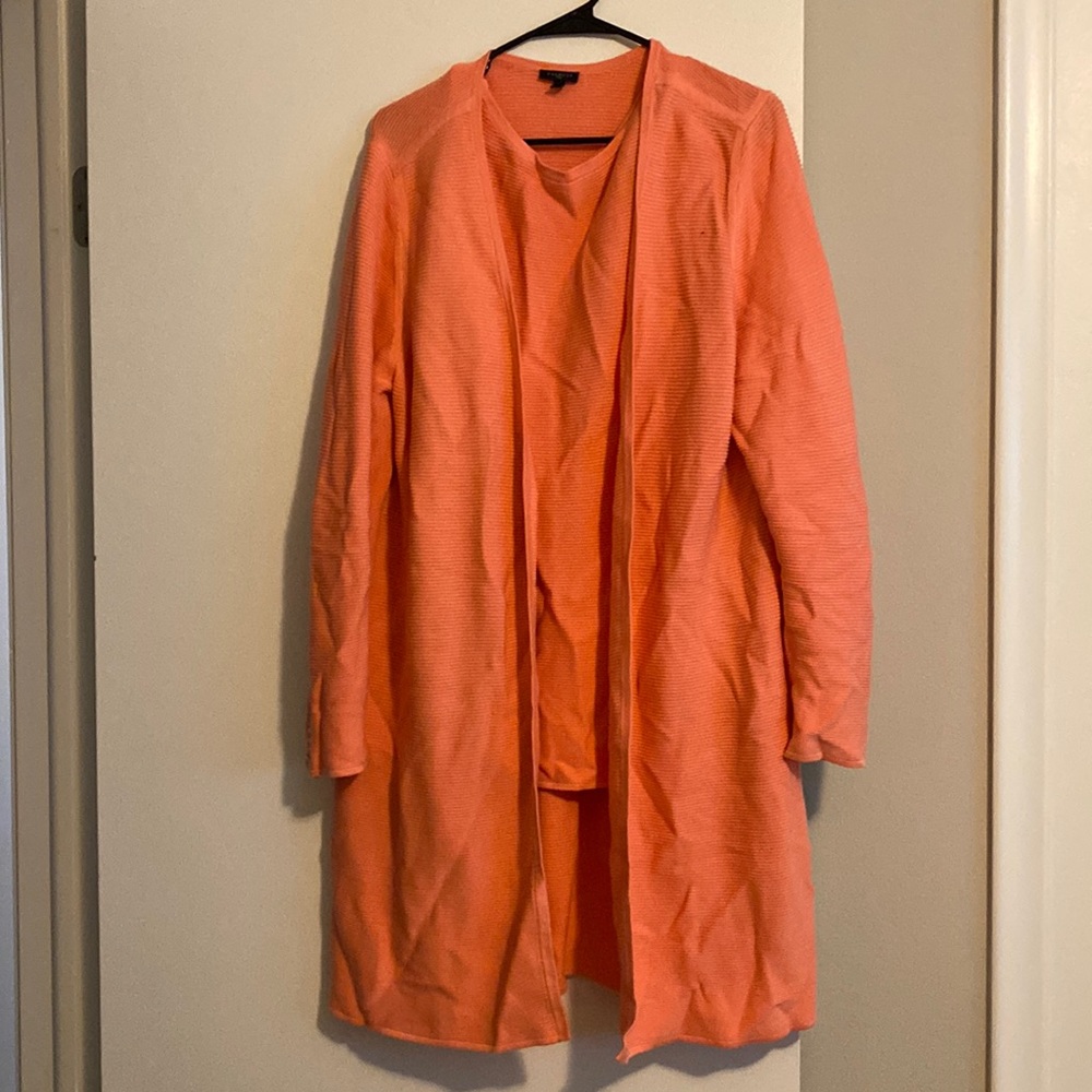 Talbots tank top and cardigan combo in a salmon color. Size 1x